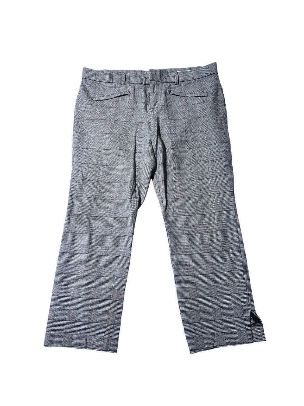 GAP Pants Women’s 16 Black Gray Plaid Signature Skinny Ankle Stretch Flat Front